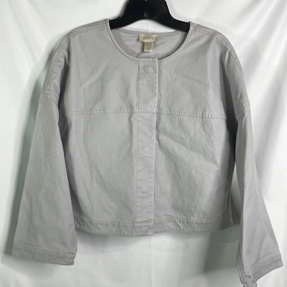Loft light gray cotton, minimal jacket
